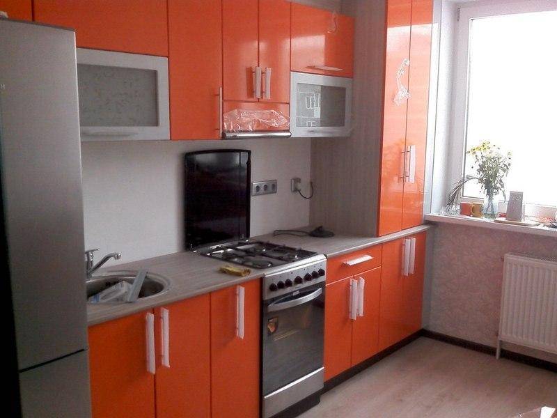кухня оранжевая мдф в Тольятти