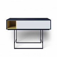 консоль с ящиками на металлических ножках темно-серая quadro new в Тольятти