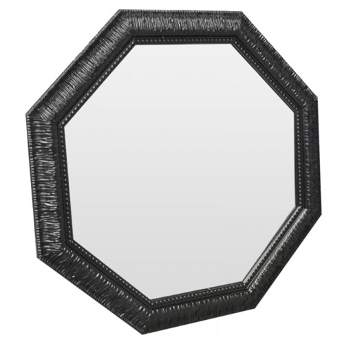 зеркало восьмиугольное черное с резьбой black sparkle в Тольятти