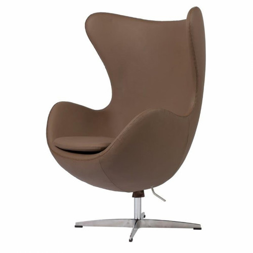 кресло egg chair кожа коричневое в Тольятти