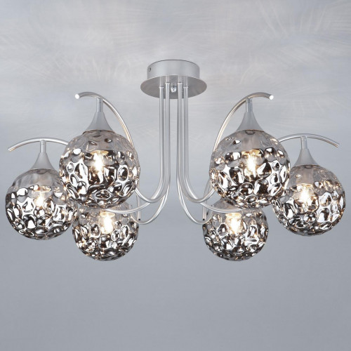 потолочная люстра eurosvet clio 70102/6 серебро в Тольятти