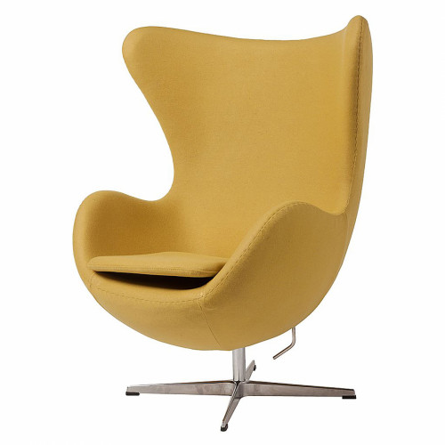 кресло egg chair кашемир желтое в Тольятти
