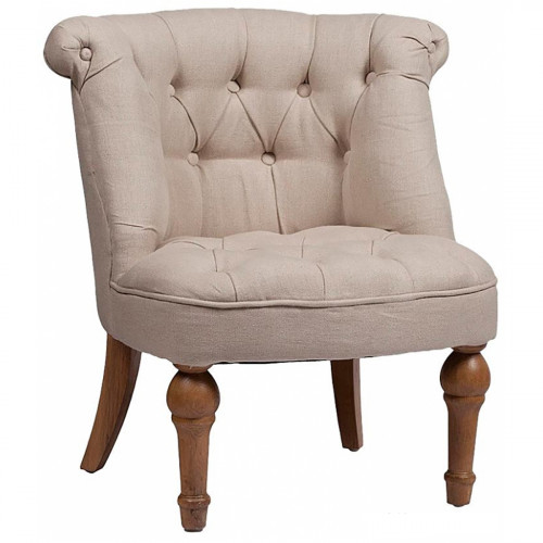 кресло sophie tufted slipper chair бежевое в Тольятти