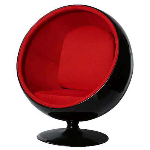 кресло eero ball chair черно-красное в Тольятти