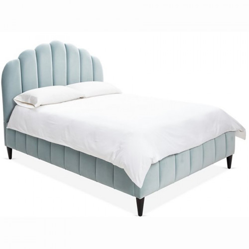 кровать двуспальная 160x200 голубая sutton scalloped в Тольятти