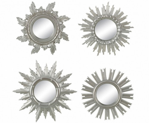 комплект зеркал-солнце в серебряных рамах silver sunny, 4 штуки в Тольятти