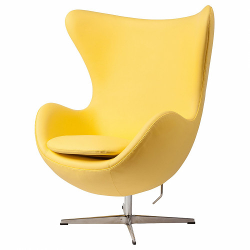 кресло egg chair кожа желтое в Тольятти