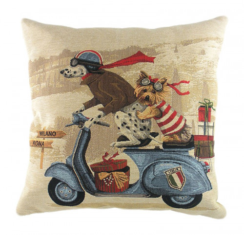 подушка с картинкой scooter dogs blue в Тольятти