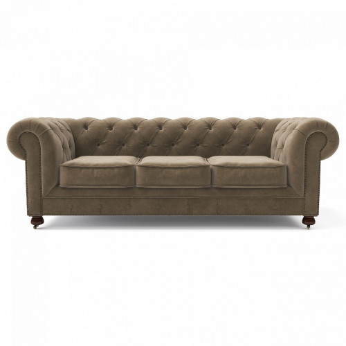 диван chesterfield lux трехместный прямой бежевый в Тольятти