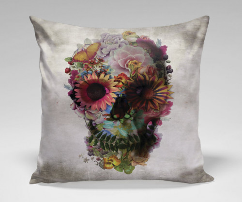 подушка flower skull by ali gulec в Тольятти