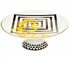 подставка для торта 20 см желтый орнамент в Тольятти