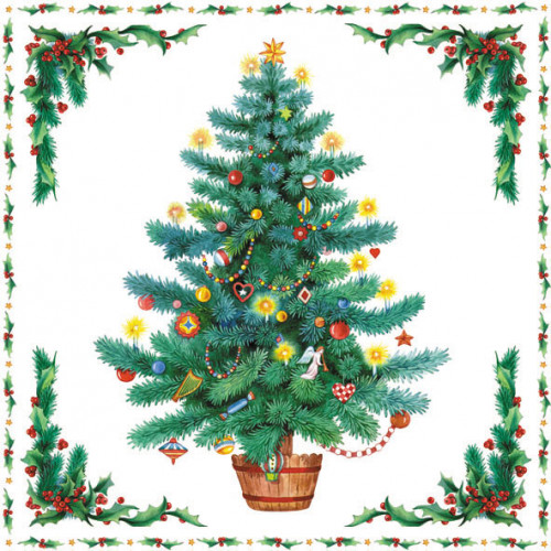 салфетки бумажные рождественская ель в Тольятти