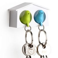 держатель+брелок для ключей двойной mini sparrow зеленый-голубой в Тольятти