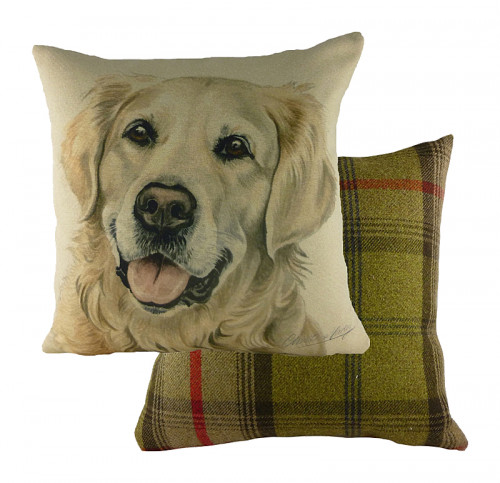 подушка с принтом waggydogs golden retriever в Тольятти