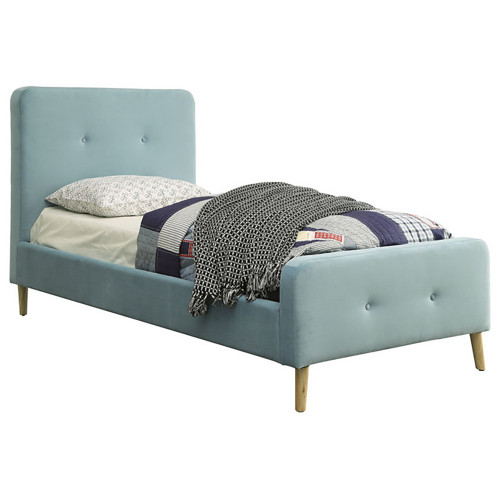 кровать button tufted flannelette blue 120х200 в Тольятти