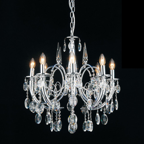 люстра md103908-8a от illuminati прозрачная/ хром в Тольятти