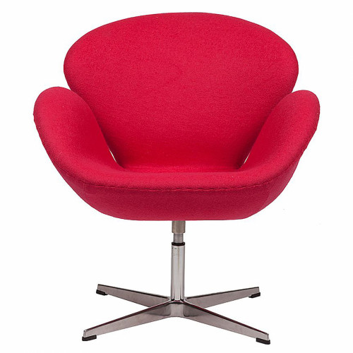 кресло swan chair шерсть красное в Тольятти