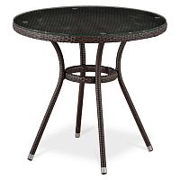 стол из иск. ротанга t283ant-w51-d80 brown в Тольятти