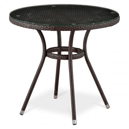 стол из иск. ротанга t283ant-w51-d80 brown в Тольятти