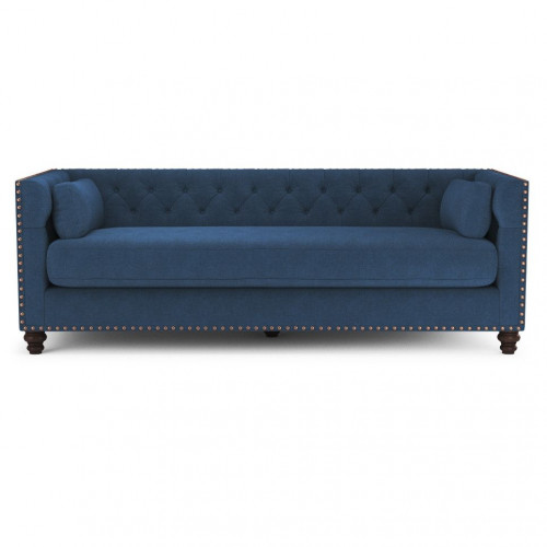 диван chesterfield florence трехместный прямой синий в Тольятти