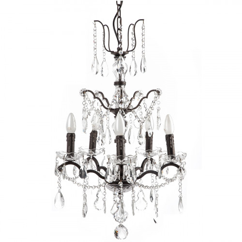 люстра maria theresa grande 5 lamps чёрная, прозрачная в Тольятти