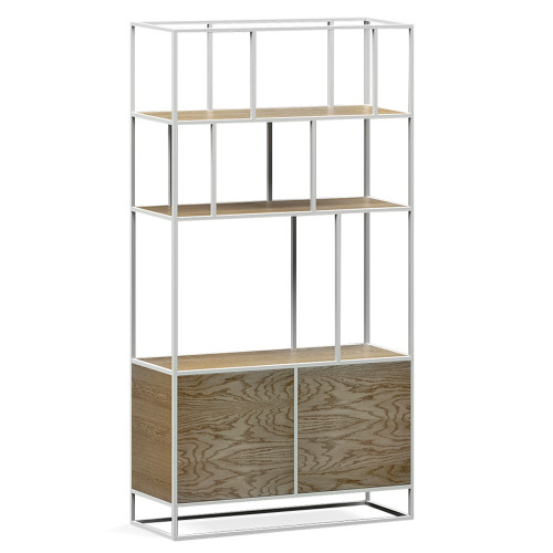 стеллаж makella new white темный дуб в Тольятти