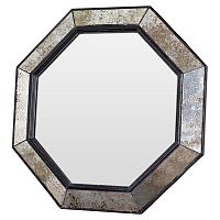 зеркало венецианское восьмиугольное черное в состаренной раме black swan в Тольятти