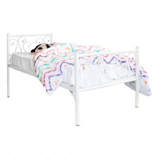 кованая кровать детская 70х160 белая лацио kids в Тольятти