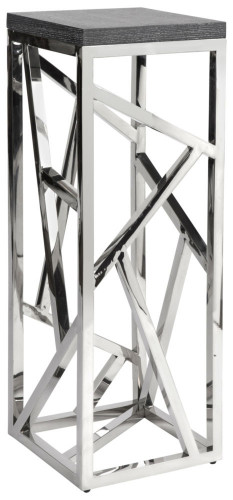 консоль geometric высокая 40x40x110 металл, серая столешница в Тольятти