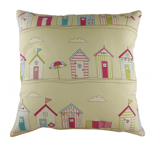 подушка с принтом beach huts pink в Тольятти