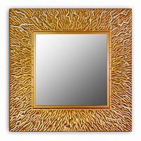 зеркало золотое квадратное 74х74 см с декором коралл coral в Тольятти
