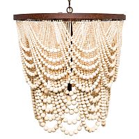 люстра «вандербилт» бусины из древесины нанизанные на нити в Тольятти