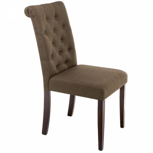 стул деревянный amelia dark walnut / fabric brown в Тольятти