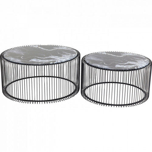 столик кофейный wire черный 70x70x34 в Тольятти