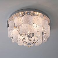 потолочная люстра eurosvet cascade 80117/8 хром/белый в Тольятти