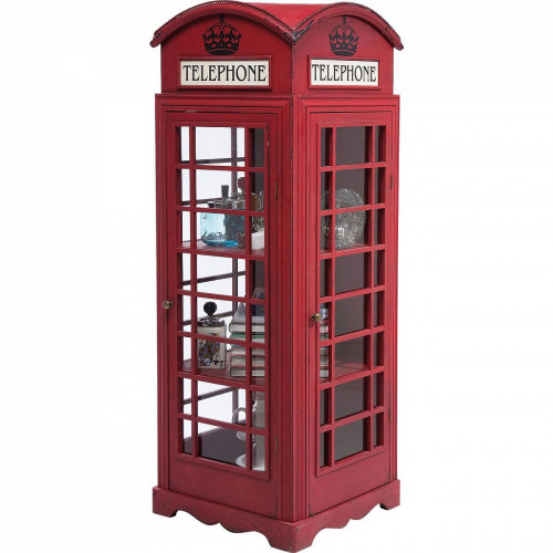 шкаф-витрина london telephone красный в Тольятти
