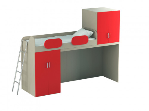кровать-чердак mio red big в Тольятти