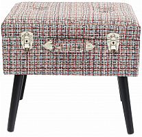 kare design пуф suitcase, коллекция "чемодан" 50*45*35, полиэстер, лен, полиуретан, сосна, красный в Тольятти