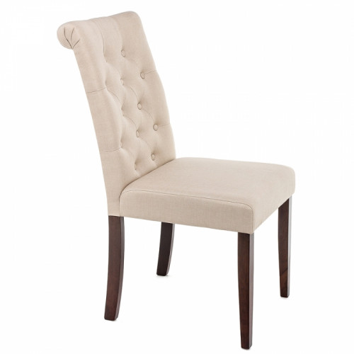 стул деревянный amelia dark walnut / fabric cream в Тольятти