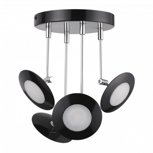 потолочная светодиодная люстра odeon light uliss 3811/28cl черная в Тольятти