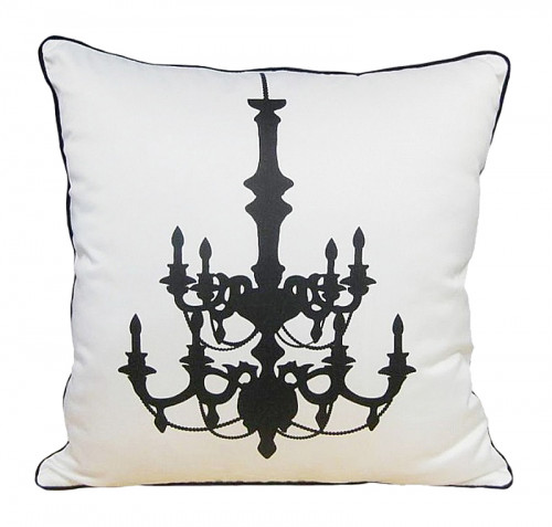 подушка с рисунком канделябра chandelier white в Тольятти
